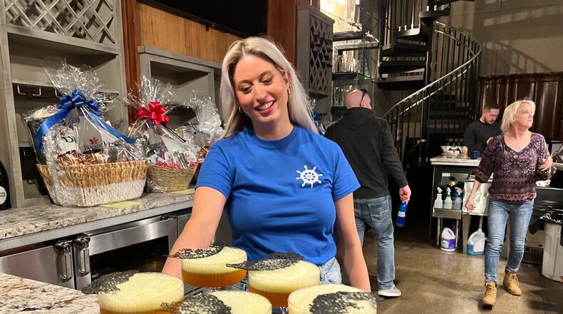 The cocktail from Smiths’ Boathouse restaurant in Troy, “Down the Rabbit Hole” was conceived and mixed by talented bartender Nicole Wilson. The carrot based cocktail had wonderful layers of flavor to it thanks to a cilantro infused vodka, passion fruit puree, fennel liquor, honey, chili powder and a dash of tabasco topped with a green tomato foam. ALEXIS LARSEN/CONTRIBUTOR