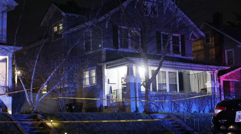 Hamilton Police investigate the shooting of a child on Park Avenue March 30, 2023. Former Centerville police officer Benjamin Bishop, 26, was indicted in June on charges of involuntary manslaughter and reckless homicide in the accidental shooting. The child died. NICK GRAHAM/STAFF