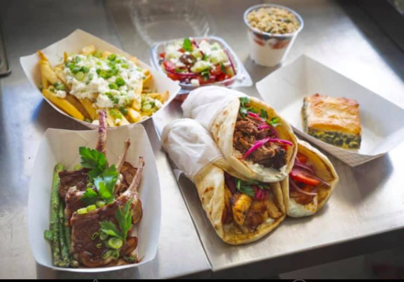 An exact address is not yet available, but Greek Street Food Truck is set to open its first brick and mortar restaurant in the Cross Pointe shopping Center in Centerville. Founder and owner of Greek Street and Centerville native, Chris Spirtos, said an official opening timeline has not been set, but he hopes to open early next year.