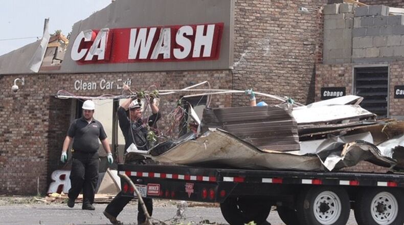 Numerous businesses were damaged in the region following 13 tornadoes that touched down on Memorial Day.