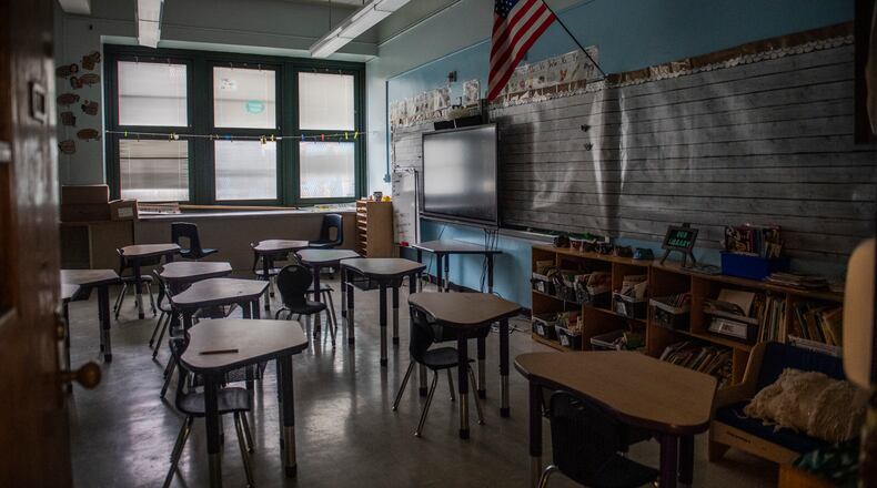 Empty classroom. (AP Photo/Brittainy Newman)