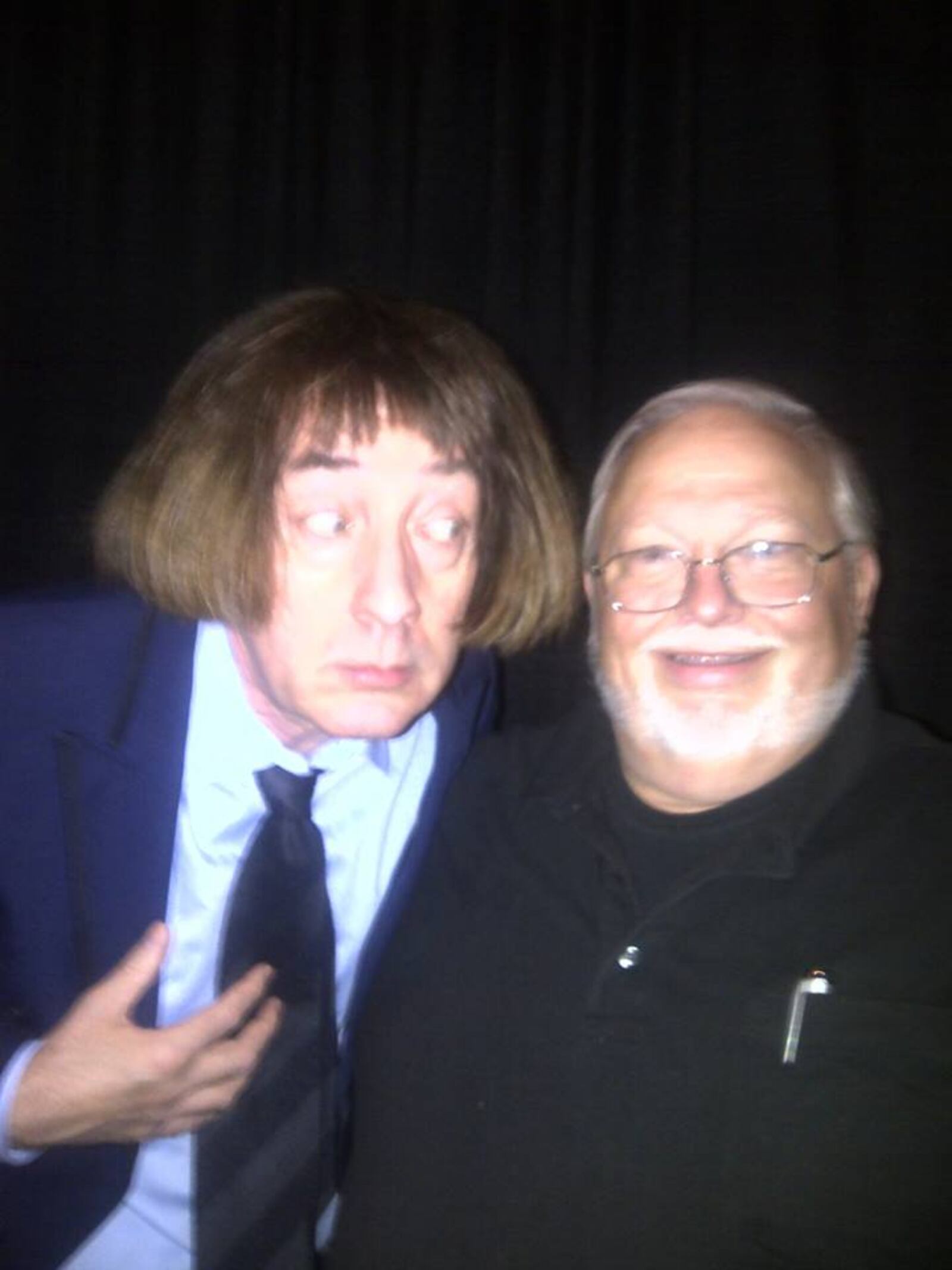 Cal Westray with comedian Emo Phillips. CONTRIBUTED