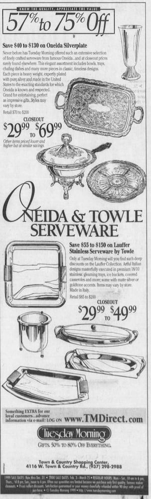 Town and Country shopping center advertisements