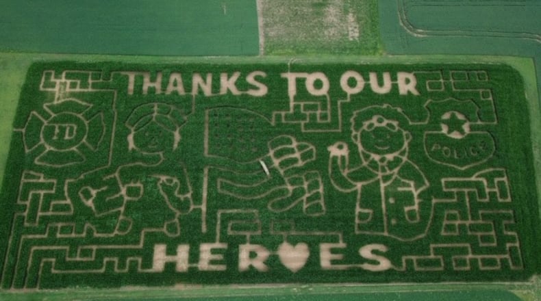 Apple Country Farm Market in Spring Valley is home to one of the largest corn mazes in the area. This year, the theme of the farm's corn maze is "Thanks to Our Heroes."