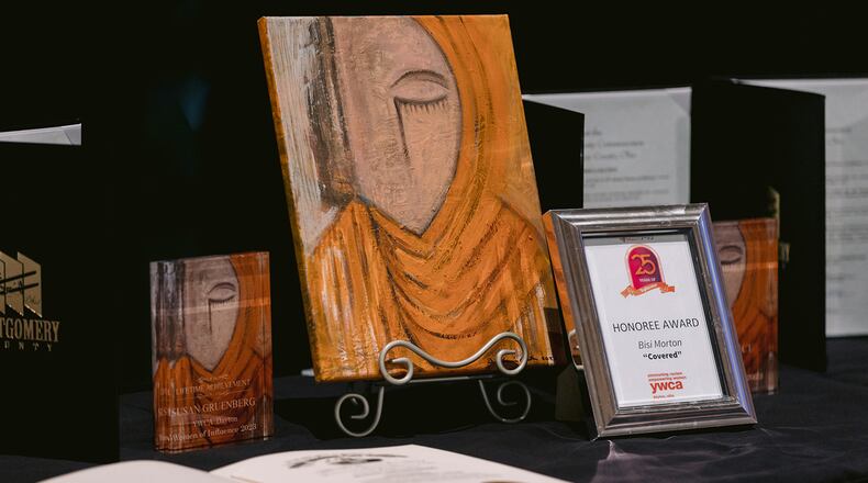 The 2023 Women of Influence award was designed to represent the pashmina that the organization gives each winner (Knack Video + Photo).