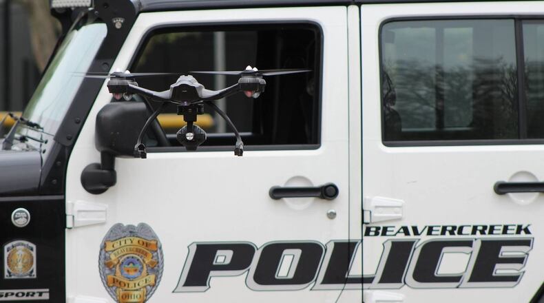 Beavercreek and Fairborn police are among the first Dayton area police agencies to start using unmanned aerial systems, or drones. CONTRIBUTED