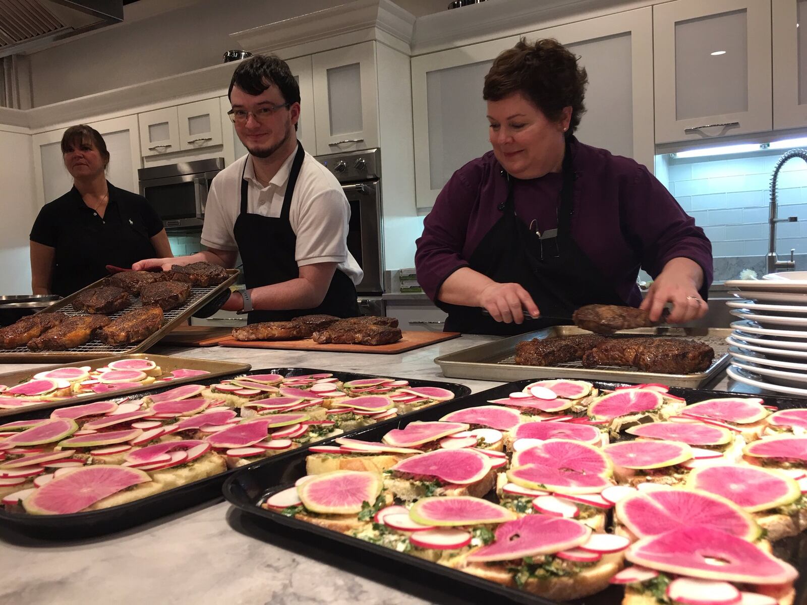 Chef Carrie Walters leads a DLM cooking class in early December. CONTRIBUTED/ALEXIS LARSEN