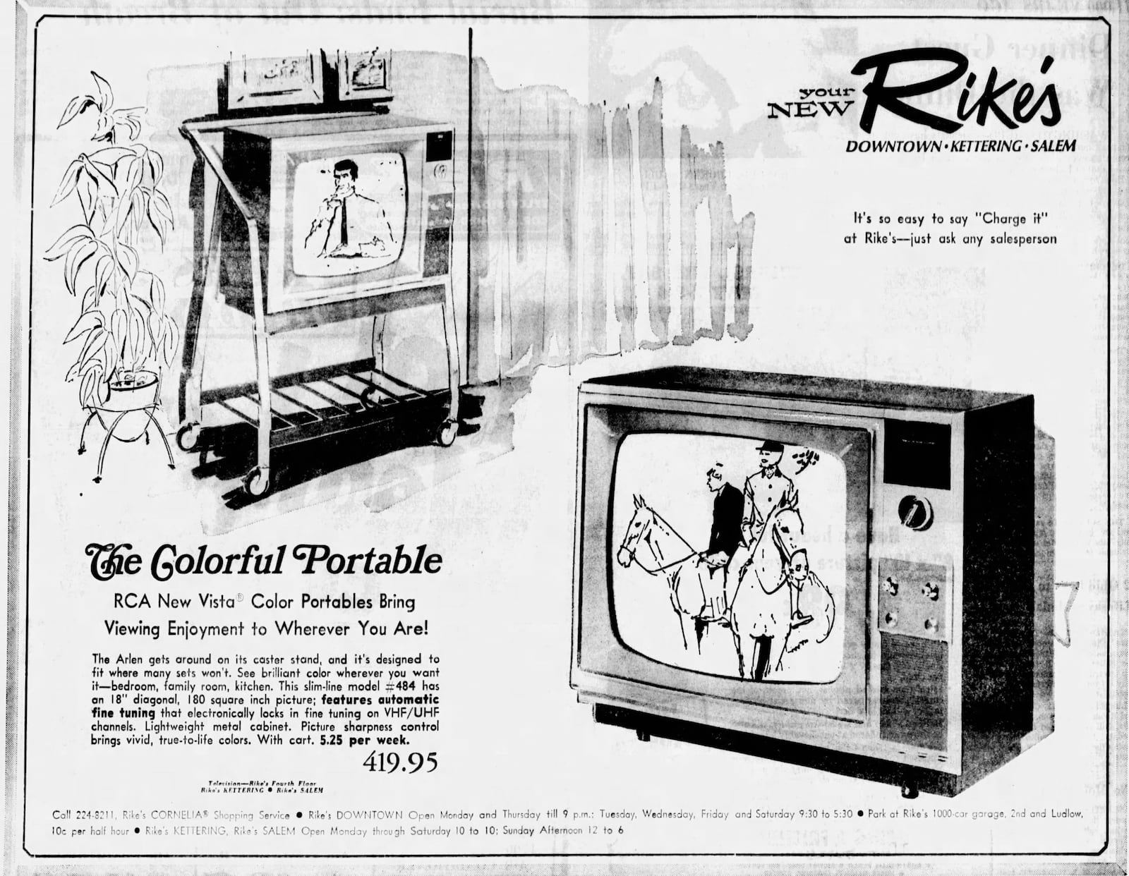 An advertisement from 1968 found in the Dayton Daily News archives.