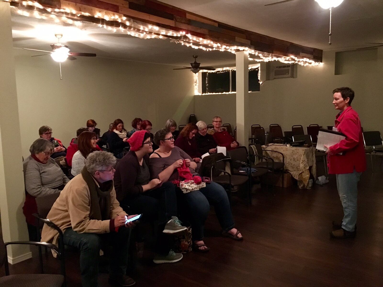 A group of women planning to attend the Women’s March on Washington on Jan. 21, 2017 attended a planning meeting on Wednesday Jan. 11 with Rev. Mary H. Reaman, pastor of the Tree of Life: A Community Unitarian Universalist Congregation. They met at the church. Lynn Hulsey/STAFF