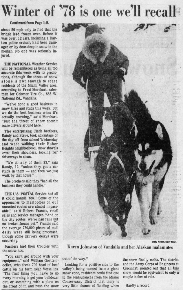 Winter Blizzard of 1978 Dayton