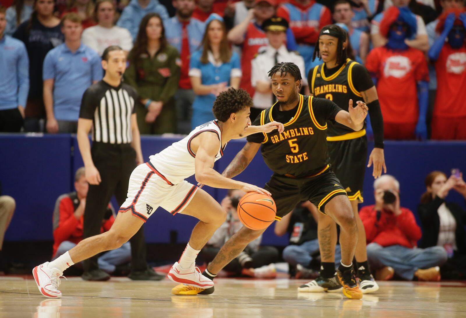 Dayton's Javon Bennett dribbles against Grambling State on Saturday, Dec. 2, 2023, at UD Arena. David Jablonski/Staff