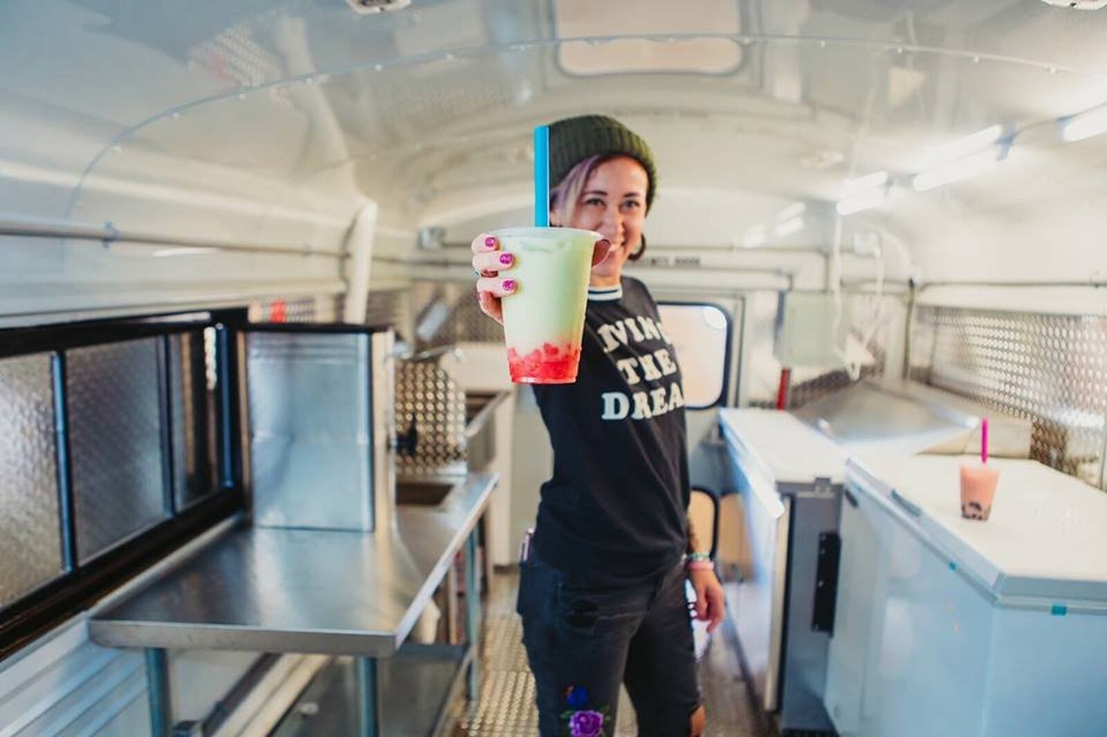 The visionary behind Dayton’s first, full-service bubble tea food truck is Nicole Cornett. A grand opening celebration is planned for Nov. 10 at Cloak and Dagger Tattoo Studio, 1100 Wilmington Ave. CONTRIBUTED