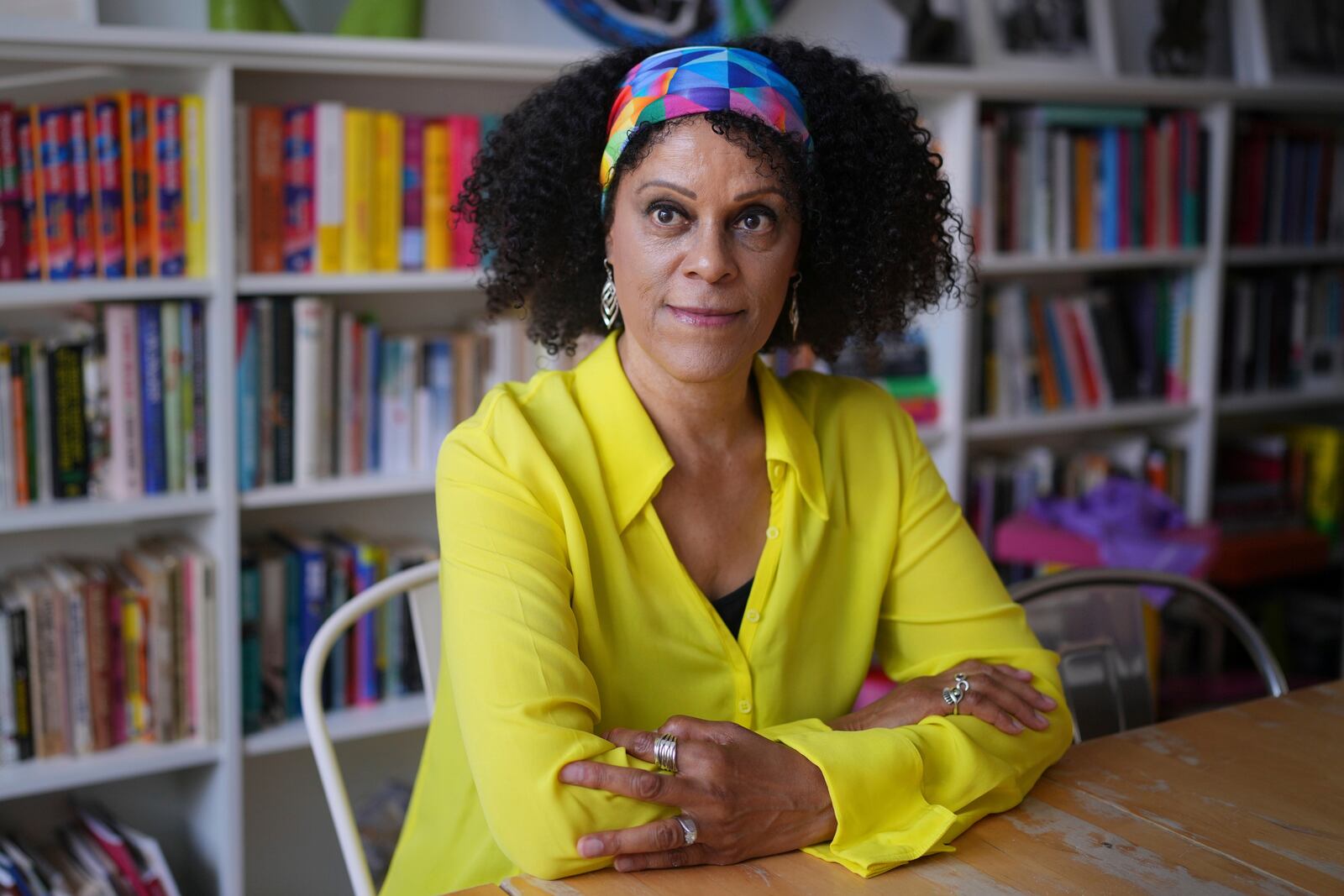British author and academic Bernardine Evaristo at her home in London, Monday, June 2, 2025. (AP Photo/Kirsty Wigglesworth)