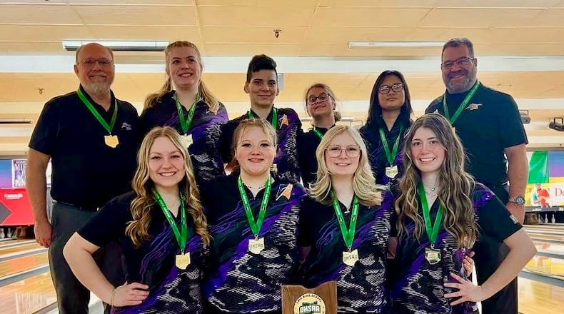 The Butler High School girls join the boys bowling team as the only Aviators teams to win a state title. CONTRIBUTED