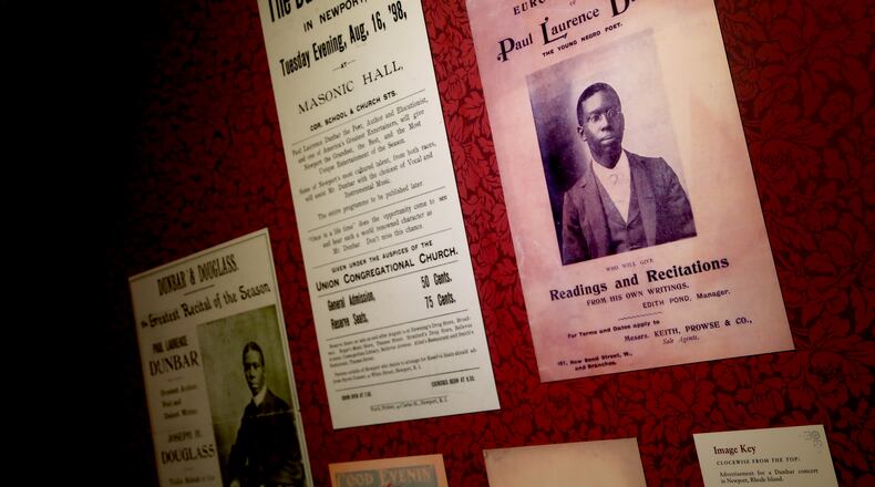 The life of Dayton poet Paul Laurence Dunbar is chronicled in photographs, a film biography and a timeline of family history at the Wright-Dunbar Interpretive Center. Located nearby at 219 N. Paul Laurence Dunbar St. is the Paul Laurence Dunbar House State Memorial which can be toured Friday - Sunday from 10 a.m. to 4 p.m. LISA POWELL / STAFF
