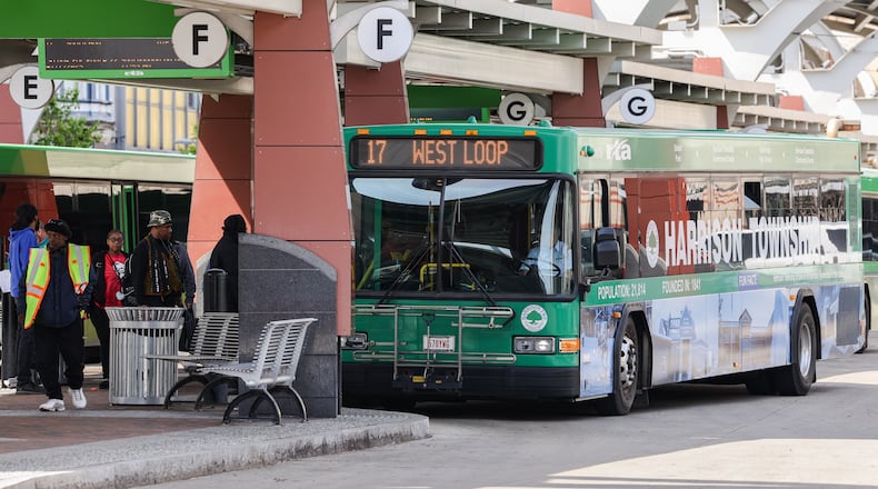 Dayton Mayor Jeffrey Mims Jr. and state Rep. Phil Plummer want school districts to be prohibited from transferring students at downtown bus hubs in urban areas, like the RTA Hub in downtown Dayton. BRYANT BILLING / STAFF