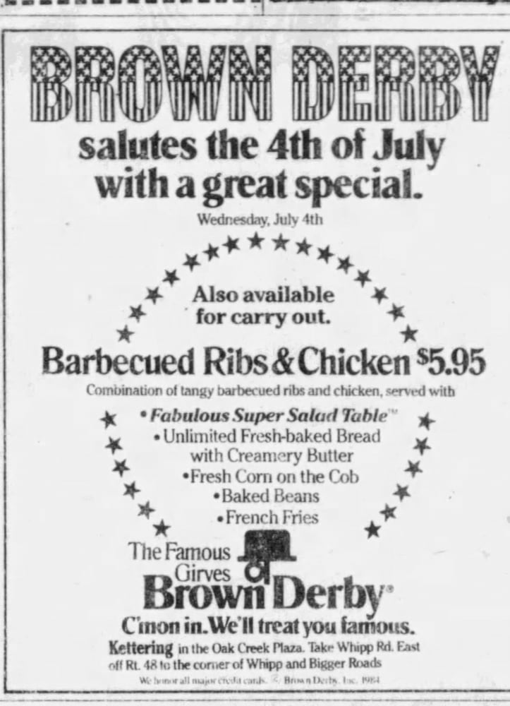 Vintage Restaurant advertising DDN