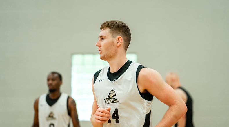 Wright State's Brandon Noel during a practice session this summer. Wright State Athletics photo