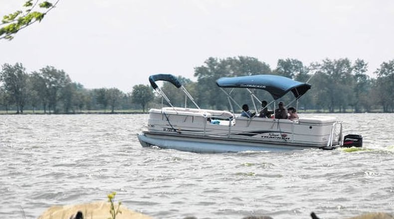 Many boats were seen out on the lake Saturday afternoon, with boaters enjoying warm temperatures and a holiday weekend. Last year was a great year for Grand Lake St. Marys. Sam Shriver / The Lima News