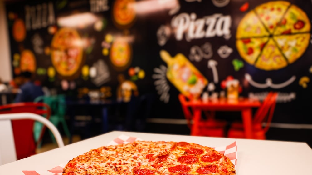 True Slice Pizza and bar is open at 8262 Princeton Glendale Road in West Chester Township. NICK GRAHAM/STAFF