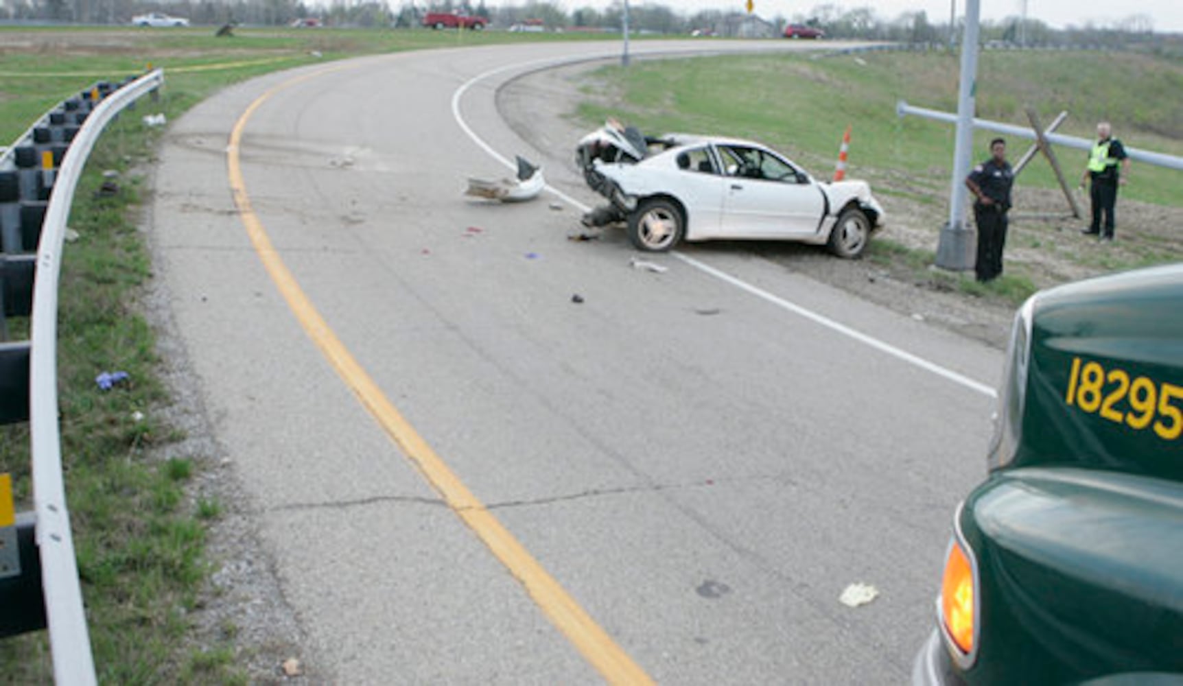 Accident at I-675 exit ramp