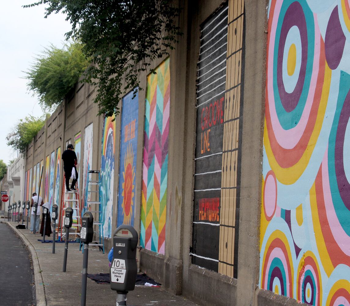 Photos: this Dayton wall is getting funky