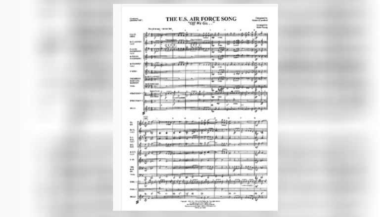 Male-only references in the U.S. Air Force song were revised to capture the distinguished service, the high standards and central role that women play in every facet of the modern U.S. Air Force. (Wikipedia graphic)