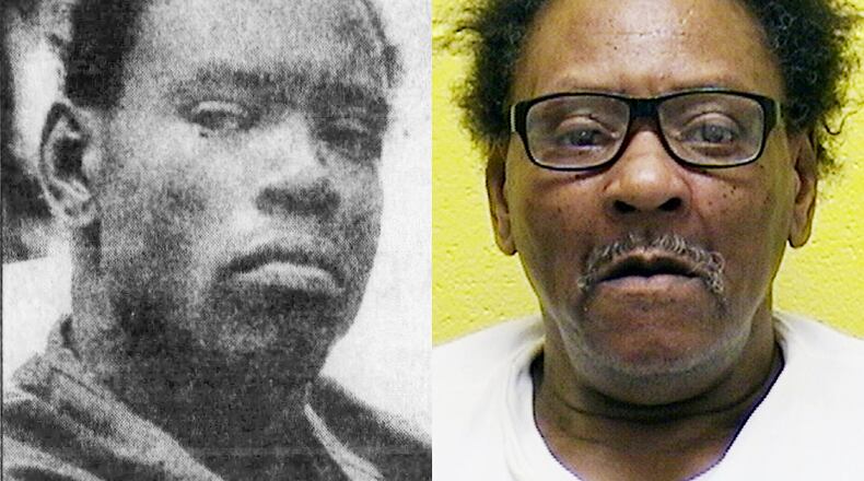 Christopher Malone as he appeared in a 1987 Dayton Daily News photo and at right more recently as a state inmate. Malone, who died of suspected COVID-19, was convicted in the 1987 shooting death of Harold T. Norton while waging a self-described “holy war against crack in Dayton.”