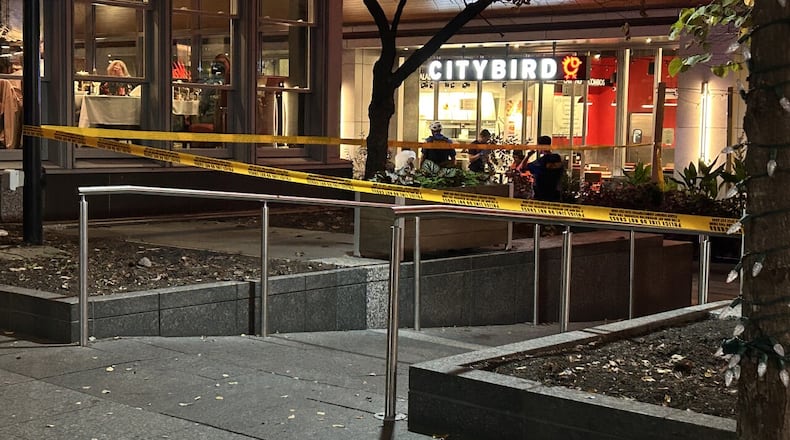 A shooting occurred overnight Monday at Fountain Square outside of CityBird in Cincinnati. Both victims were taken to the UC Medical Center with non-life-threatening injuries. WCPO/CONTRIBUTED