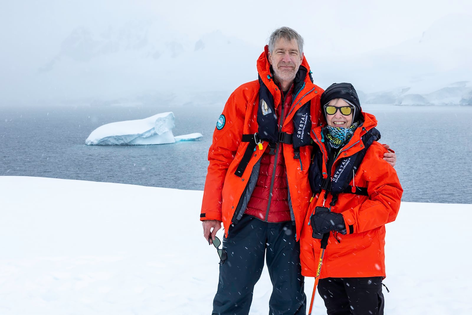 Arentsen (L) and Holthouse in Antartica in late 2021.