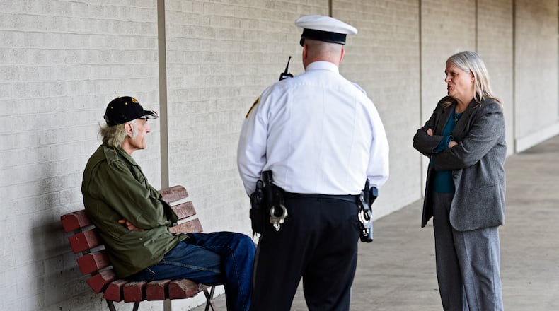 Local mental health experts like Kathy Becker (left) have been training police officers in various departments since 1993, but there has not been a comprehensive, countywide training course. The local chapter of the National Alliance on Mental Illness has marshalled a group of police, mental health experts and others in an effort to bring Crisis Intervention Team (CIT) training to Butler County. NICK GRAHAM/2015