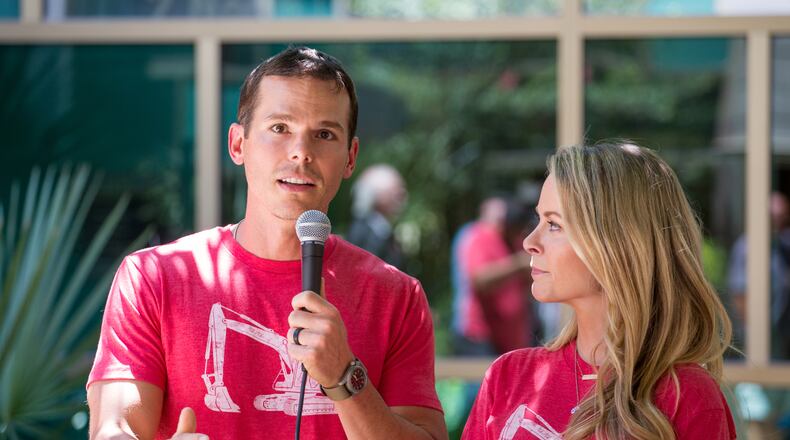 AUSTIN, TEXAS - JUNE 25: Granger Smith and Amber Smith visit Dell Children's Medical Center of Central Texas to present a donation in memory of their son, River Kelly Smith on June 25, 2019 in Austin, Texas. (Photo by Rick Kern/Getty Images)