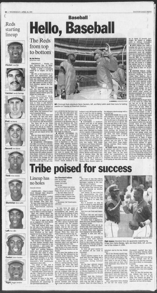 Reds Opening Day pages