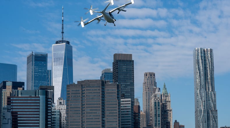 During Q4 2023, Joby completed the first-ever flight of an electric air taxi in New York City. Joby Aviation Photo