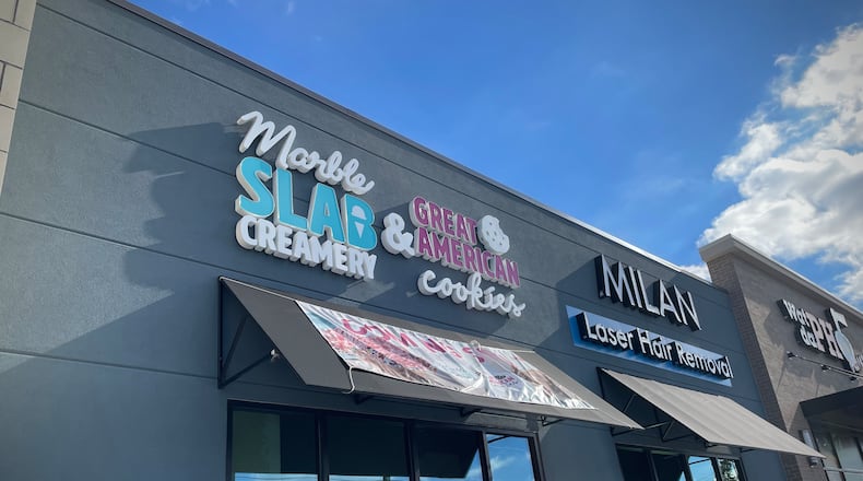Marble Slab Creamery & Great American Cookies opened its doors for a soft opening earlier this week on Old Troy Pike in Huber Heights. NATALIE JONES/STAFF
