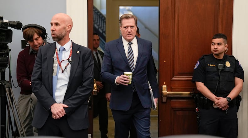 U.S. Rep. Mike Turner, R-Dayton, arrives for a House Select Committee on Intelligence hearing in March 2023. (AP Photo/Carolyn Kaster)