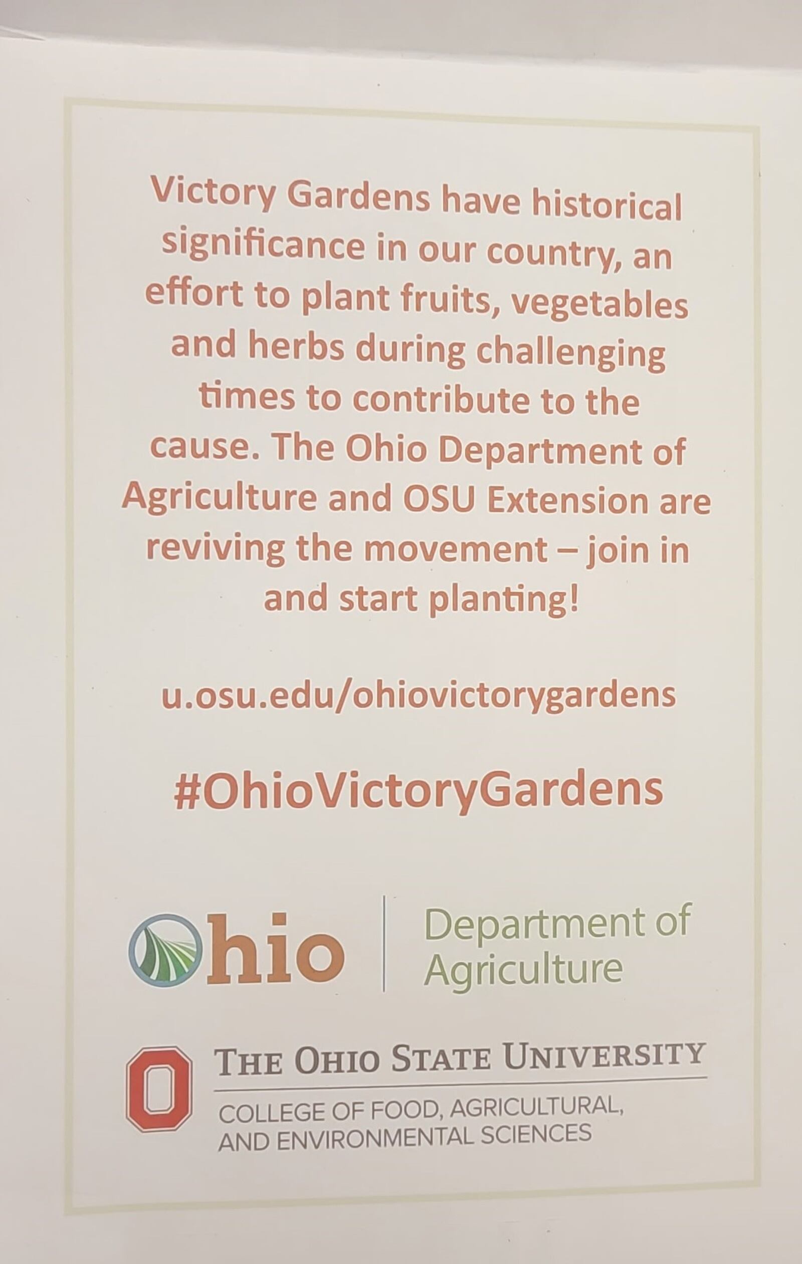 The Ohio Victory Garden program, which distributes free seeds, is available in 50 counties. CONTRIBUTED 