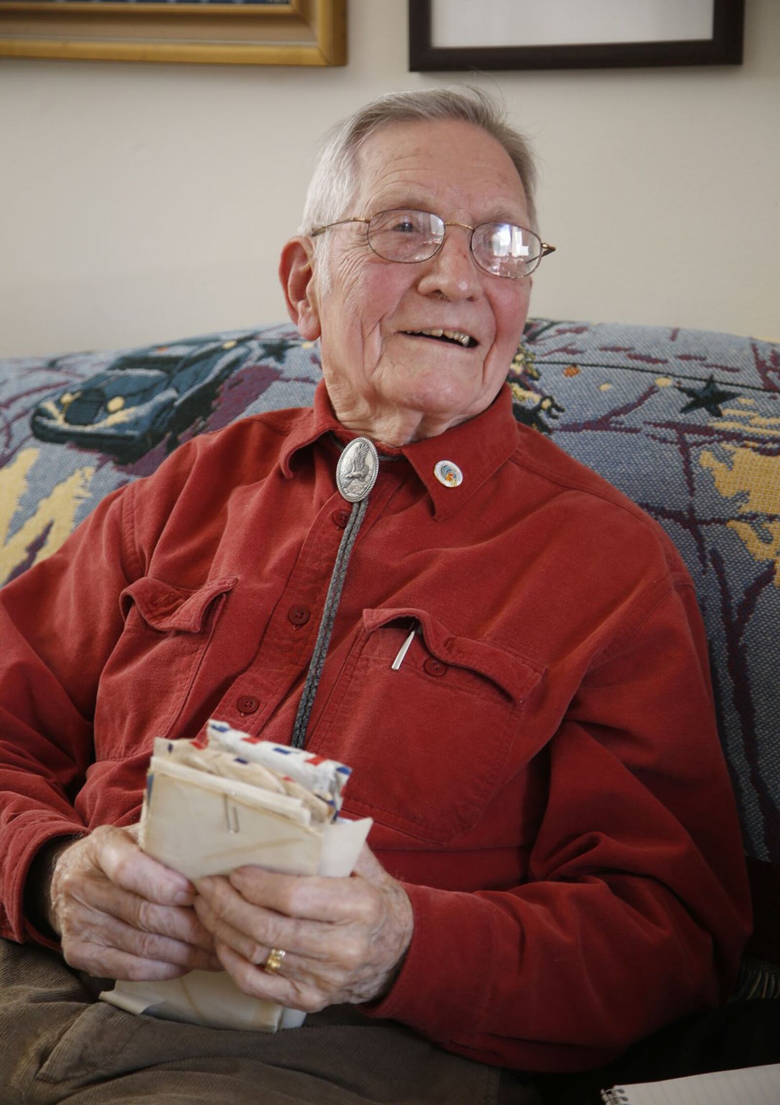 World War II veteran Bob Lamb served in the South Pacific where he was a navigator on B-25 Mitchell bombers that flew treetop level bombing missions. Lamb recently discovered a box full of letters he had written to his family during the war. TY GREENLEES / STAFF