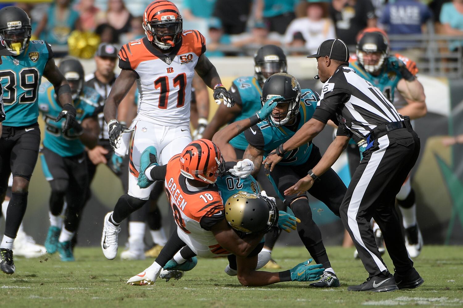 WATCH: Bengals A.J. Green ejected for fighting vs. Jaguars