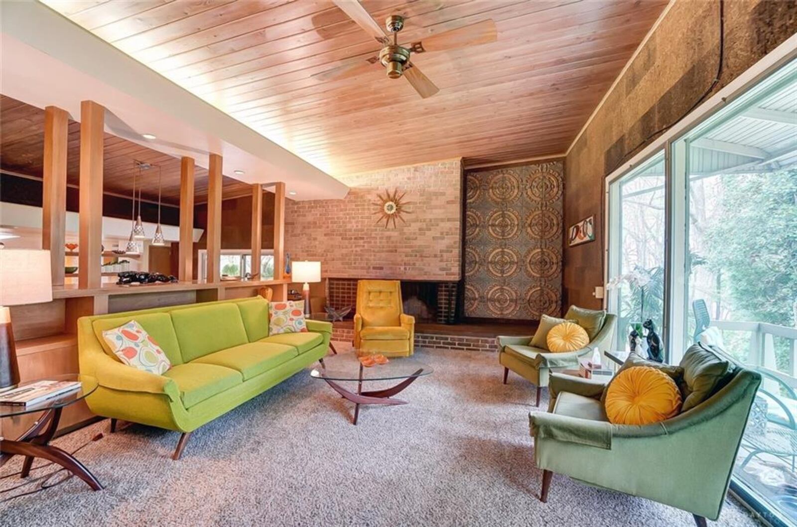 This mid-century home, built in 1958, sits on a wooded, double lot in Dayton. It has three beds and three baths, the listing description said. Throughout the house, there are retro-style finishes including original light fixtures and tile. The house, located at 462 Elm Grove Drive, is listed for $299,900. It was most recently featured on HGTV’s Ethan and Elizabeth Finkelstein’s Instagram account (@cheapoldhouses). PHOTO COURTESY: COLDWELL BANKER HERITAGE