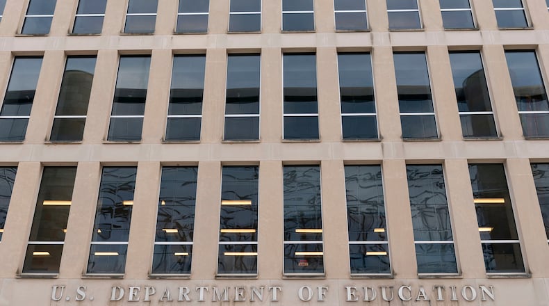 FILE - The U.S. Department of Education building is seen in Washington, on Nov. 18, 2024. (AP Photo/Jose Luis Magana, File)