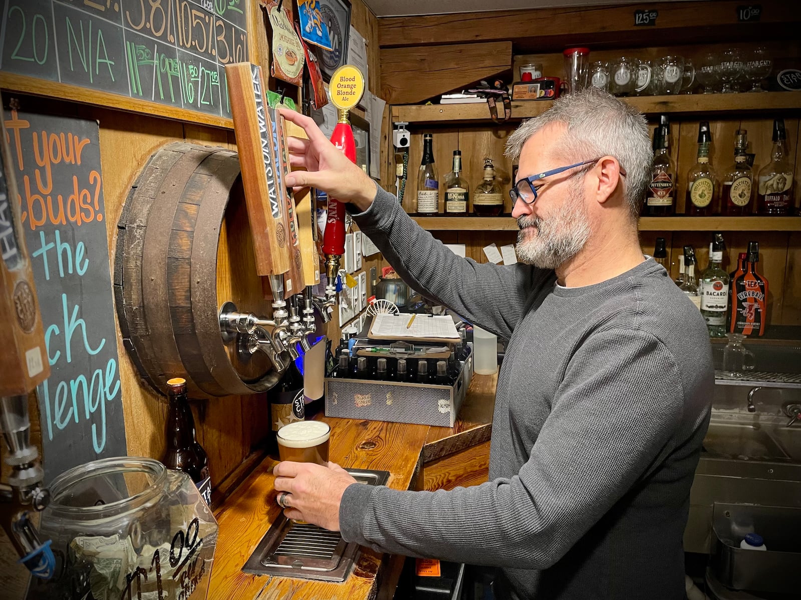 Star City Brewing Company is located in the former space of the Peerless Mill Inn at 319 S. Second St. in Miamisburg. Pictured is General Manager Brandon Warmoth. NATALIE JONES/STAFF