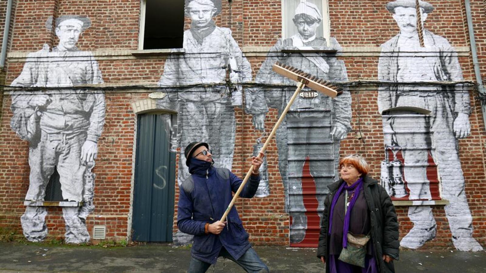 JR (left) and Agnès Varda in "Faces Places."  Photo: Cohen Media Group
 Save as...