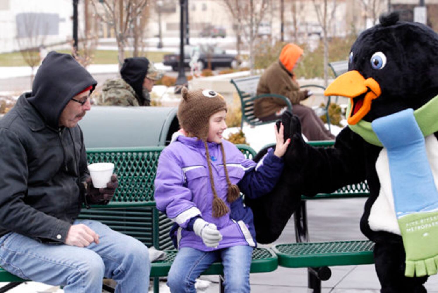 Parker the Penguin at RiverScape