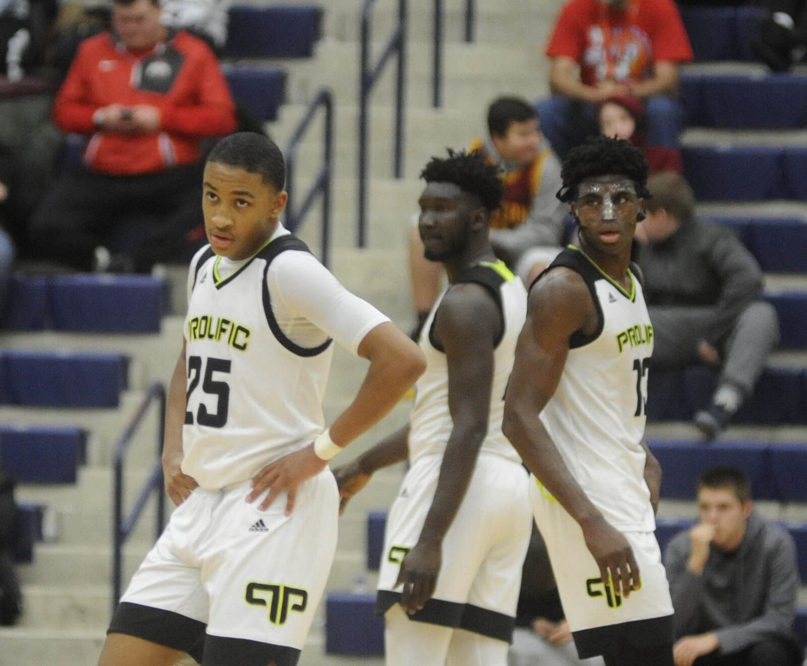 Prolific’s Nimari Burnett (25). Prolific Prep (Calif.) defeated IMG Academy (Fla.) 75-71 in the 16th annual Premier Health Flyin’ to the Hoop at Trent Arena in Kettering on Sat., Jan. 13, 2018. MARC PENDLETON / STAFF