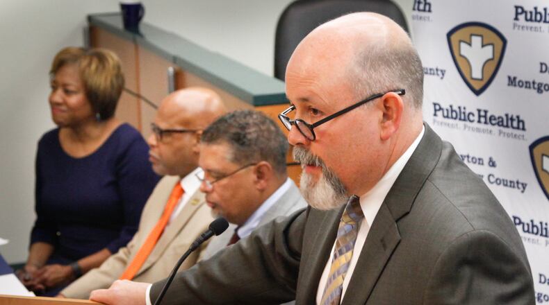 Jeffrey Cooper, right, Montgomery County health commissioner. CHRIS STEWART / STAFF