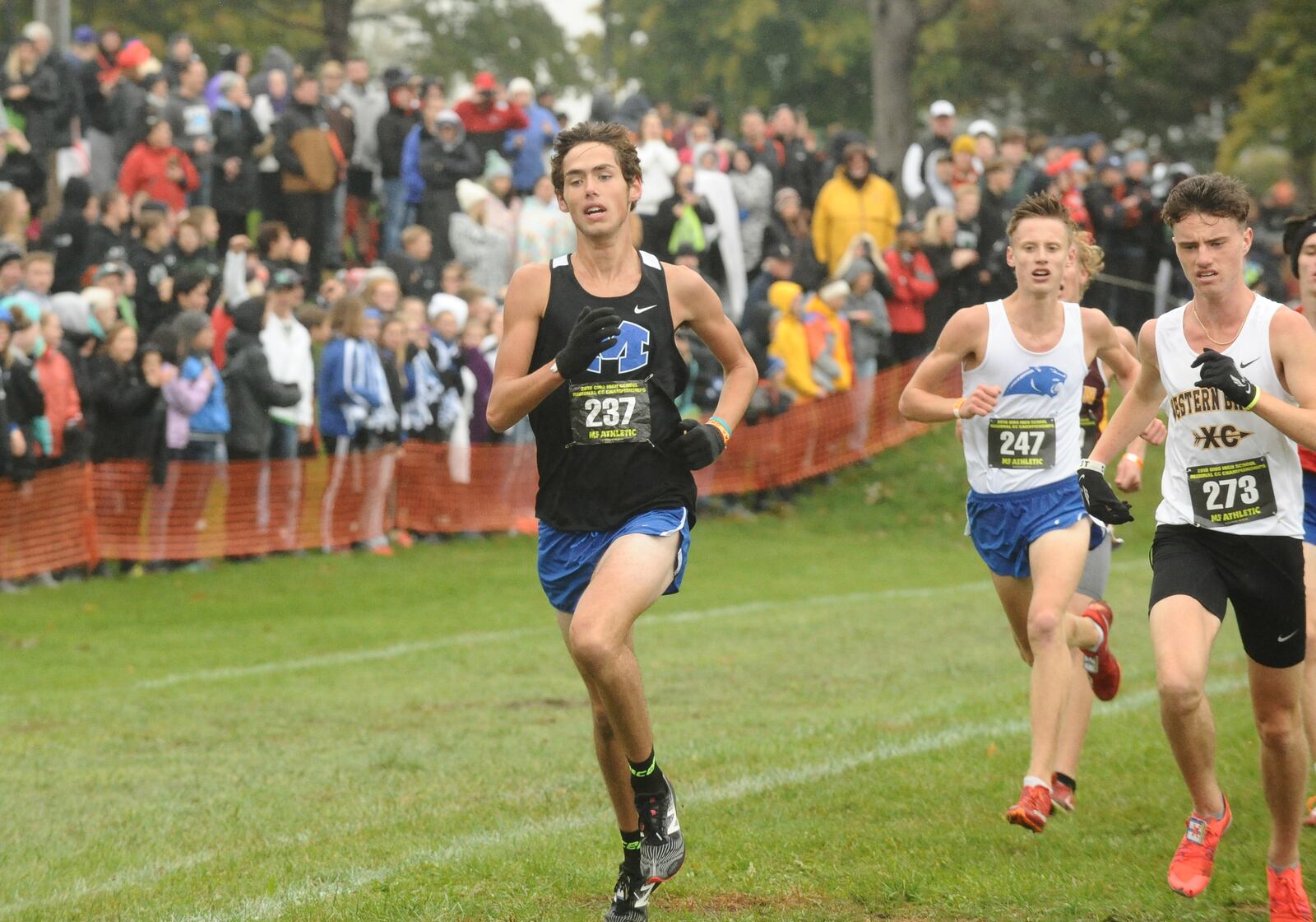 Miamisburg senior Parker Hines (No. 237) has helped the Vikings qualify for the Division I cross country state championships for the first time in program history. Contributed / Greg Billing