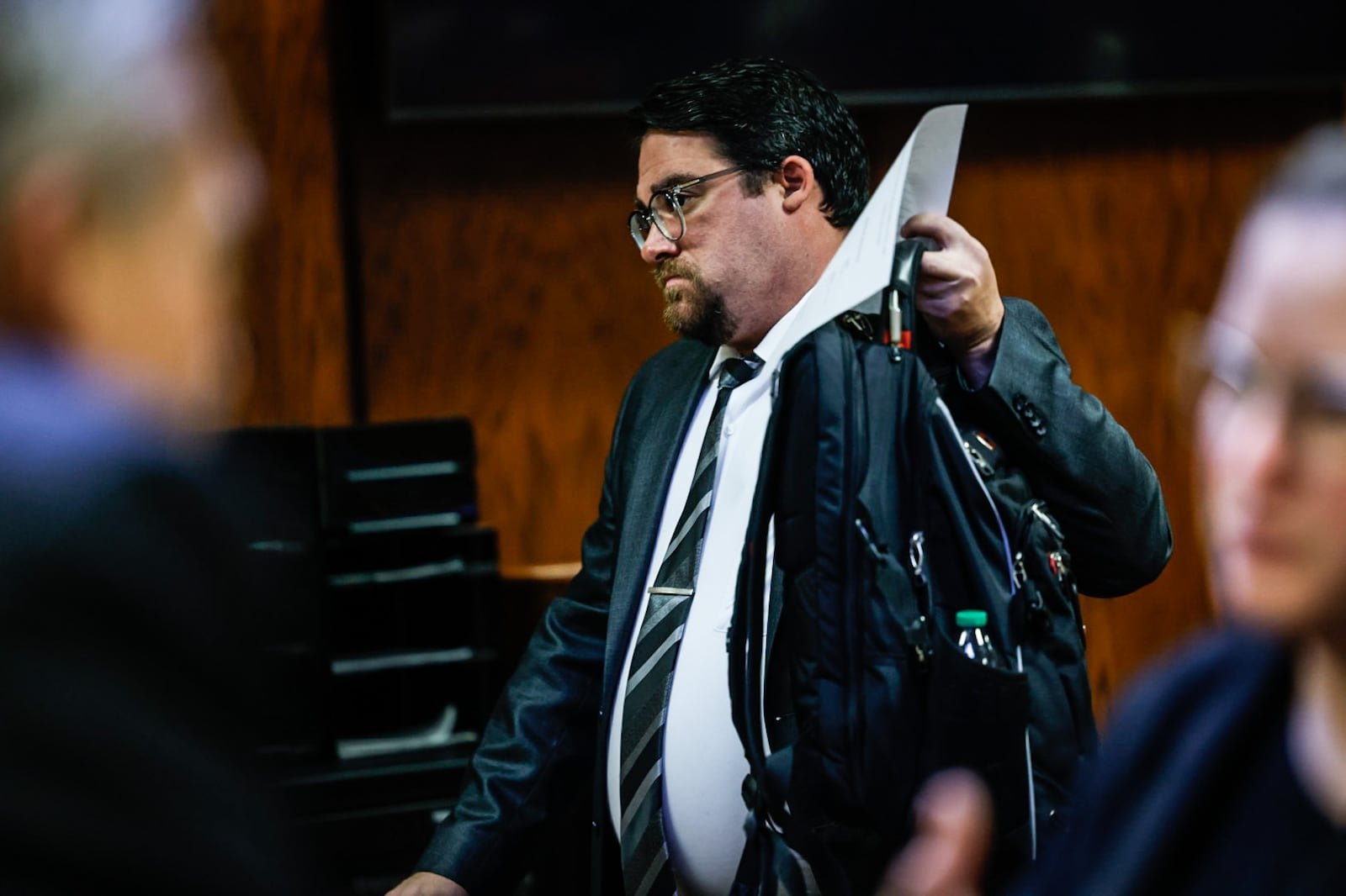 Former Kettering music teacher Matthew Ryan Koehler withdrew his guilty plea to four felonies Thursday October 3 in Judge Kimberly Melnick's courtroom. JIM NOELKER/STAFF