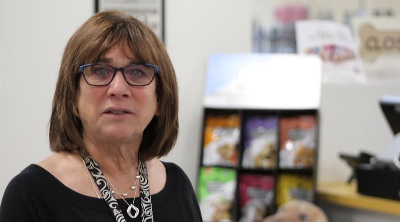 Linda Kramer, CEO of Daybreak, says Lindy’s Bakery received an order for 100,000 pounds of doggy granola over the summer. The bakery, which makes dog treats and employs and trains homeless youth, could break even next year. CORNELIUS FROLIK / STAFF