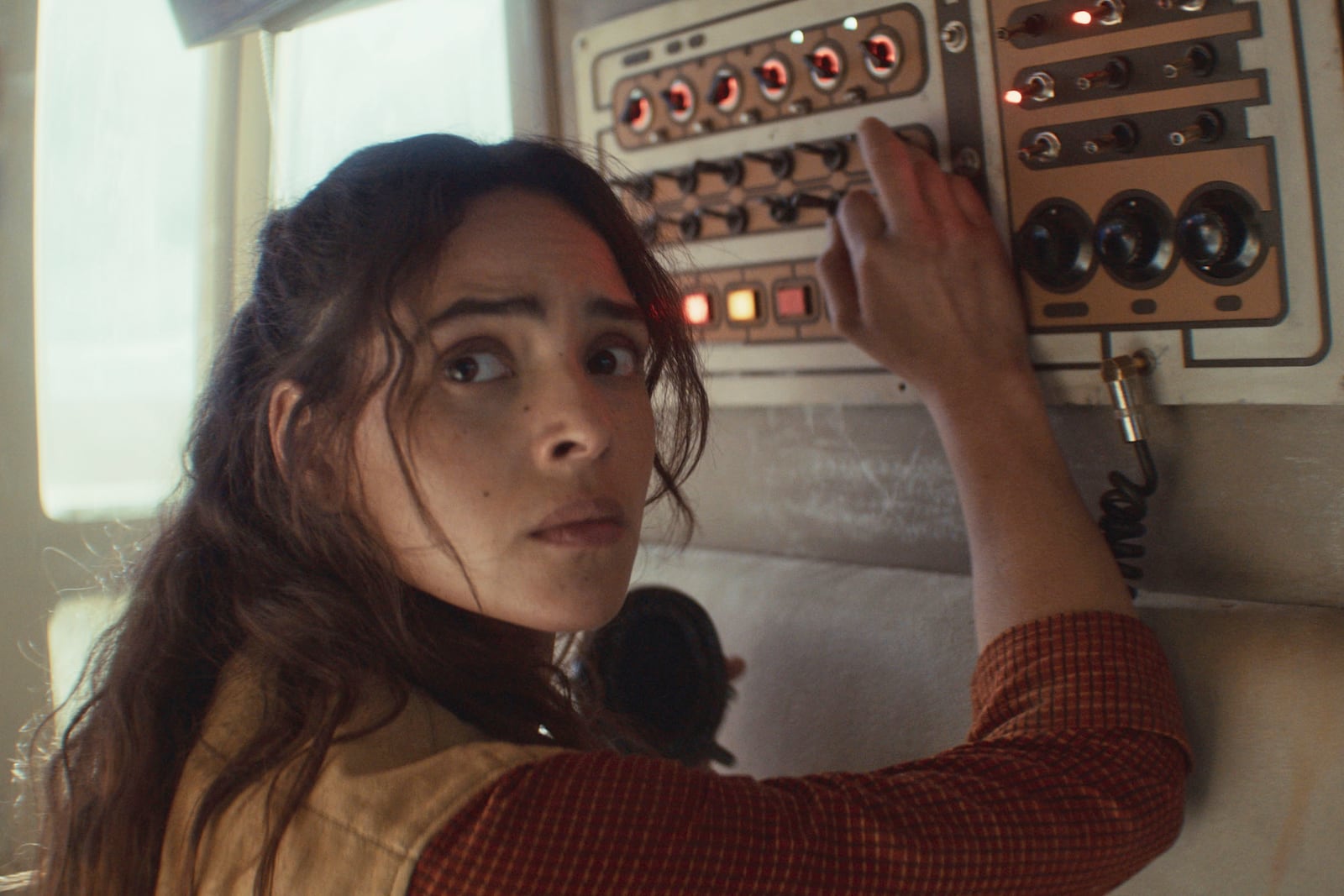 This image released by Disney+ shows Adria Arjona, as Bix Caleen, in a scene from "Andor." (Lucasfilm Ltd./Disney+ via AP)
